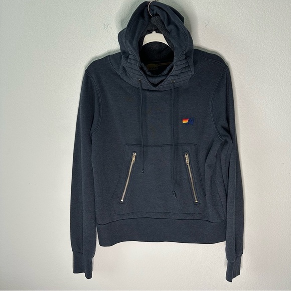 Aviator Nation Ninja Pullover Hoodie Dark Grey SZ XS - Picture 3 of 9